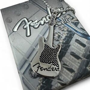 Fender Music Vintage Licensed Necklace 18” Guitar Design Ball Chain 90s NWT